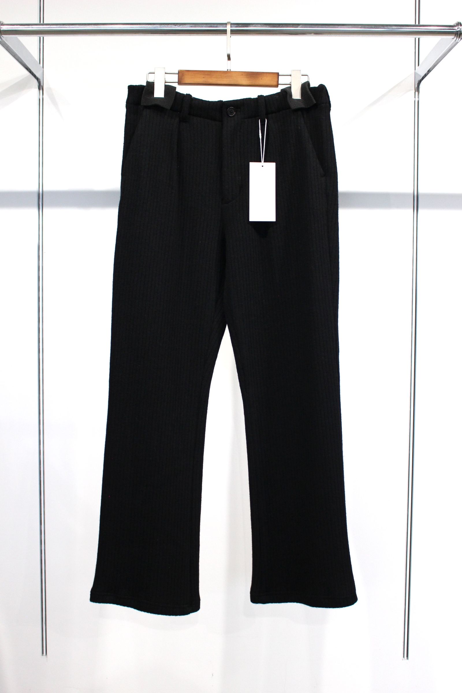 JieDa - [ラスト1点] WOOL RIB SLACKS/BLACK | NapsNote