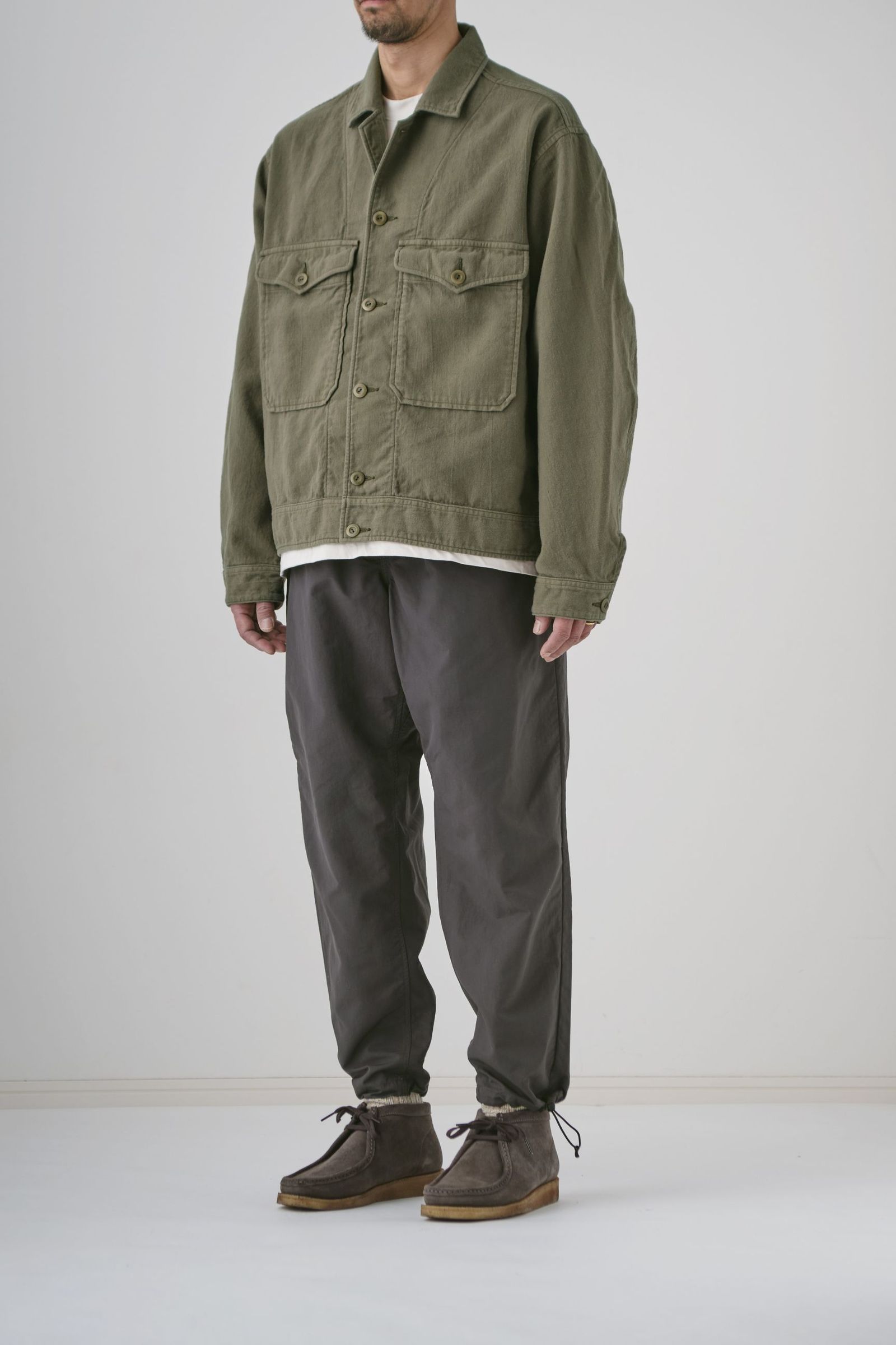 HREINN BLOUSON | OLIVE | シャツブルゾン