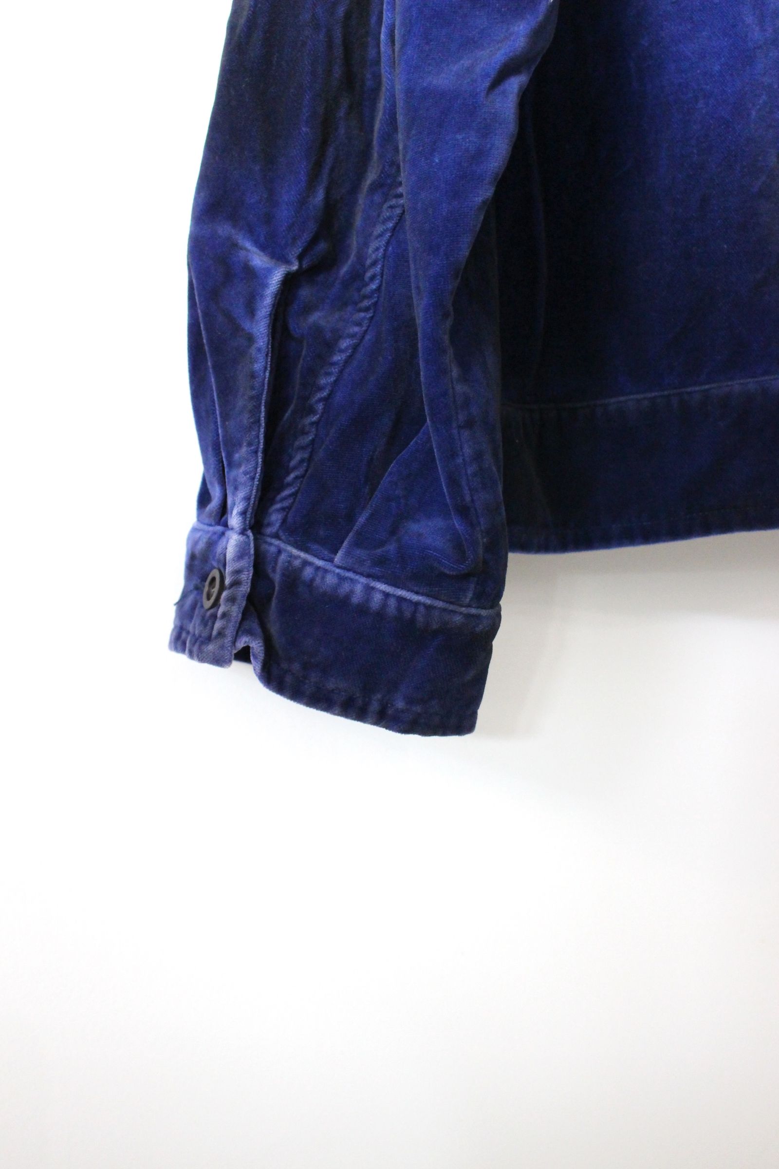 ANCELLM - C/VELVET ZIPUP JACKET/NAVY | NapsNote