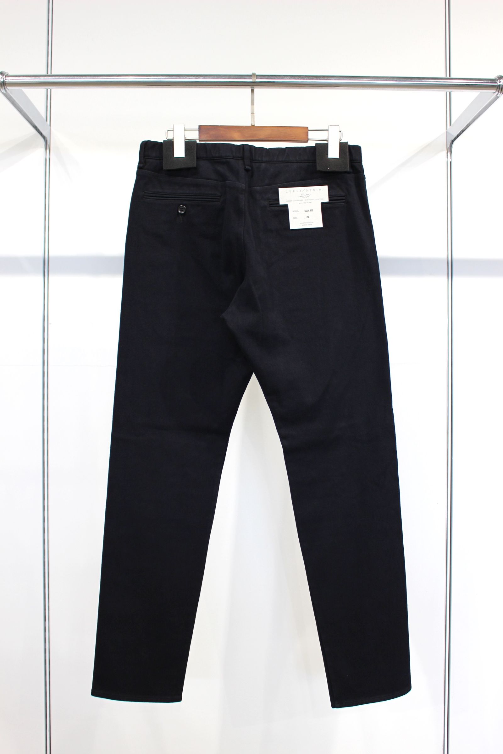 DENIM SLIM FIT TROUSERS -overdyed- | BLACK | デニム
