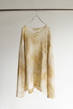 DYED MESH LS T-SHIRT/BEIGE