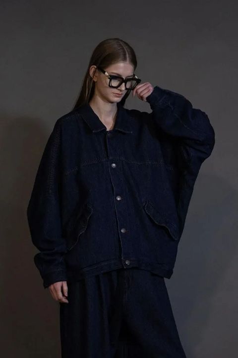 SOFT DENIM WIDE JACKET | BLACK | ソフトデニムジャケット