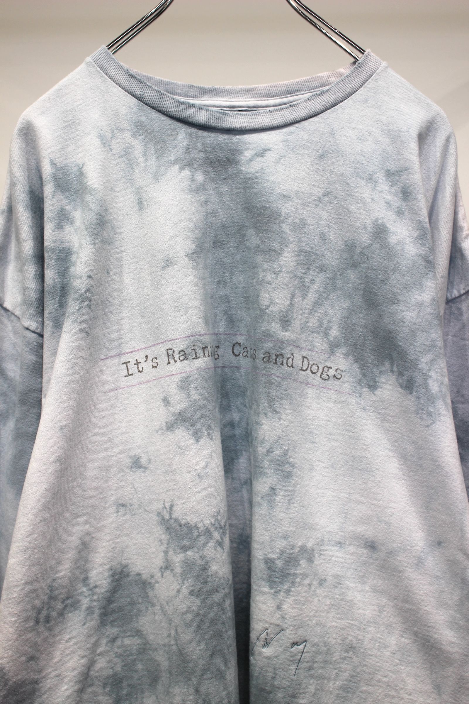 [ラスト1点] UNEVENNESS CATS AND DOGS LS | NAVY | カットソー