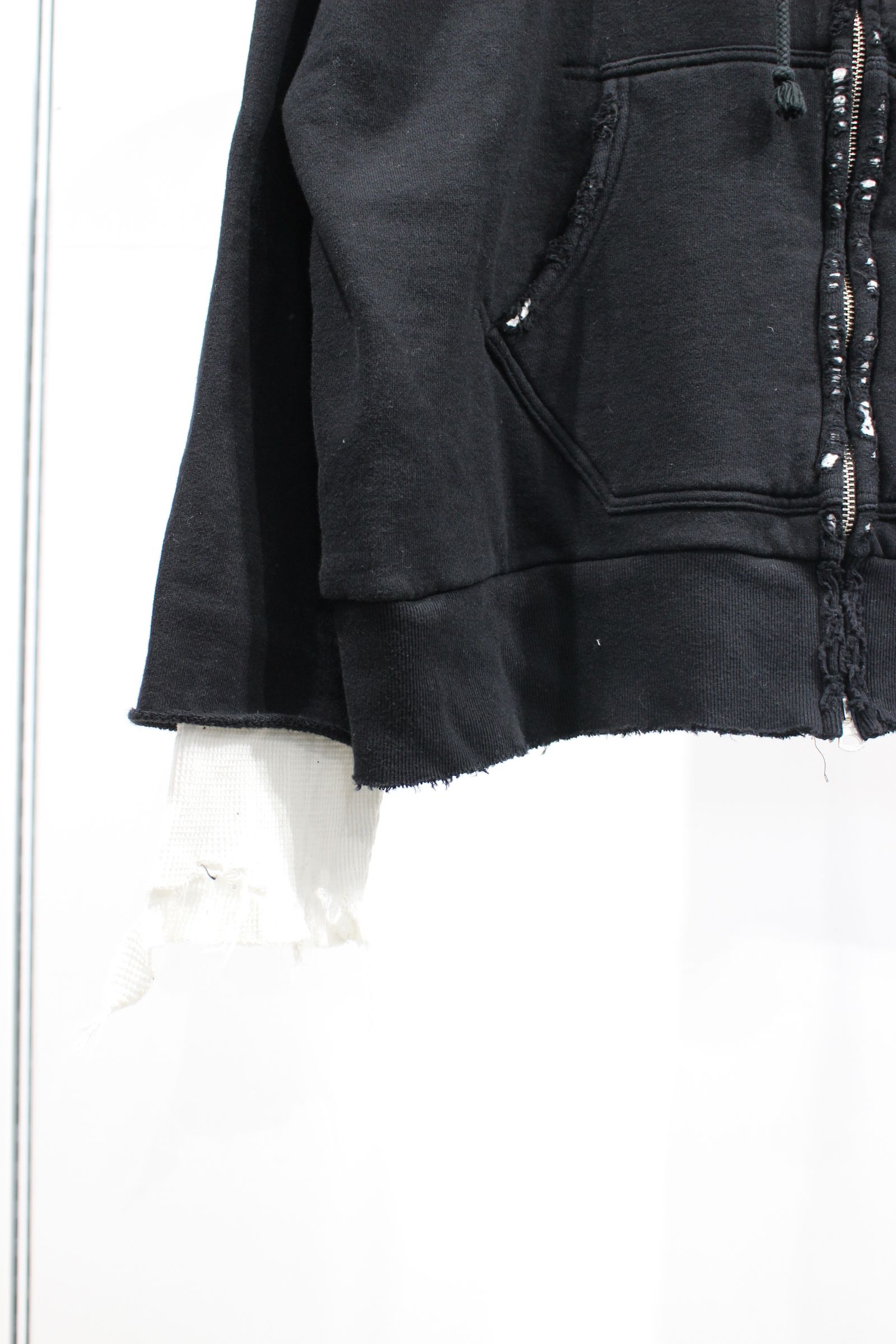 ZIP-UP HOODIE/BLACK