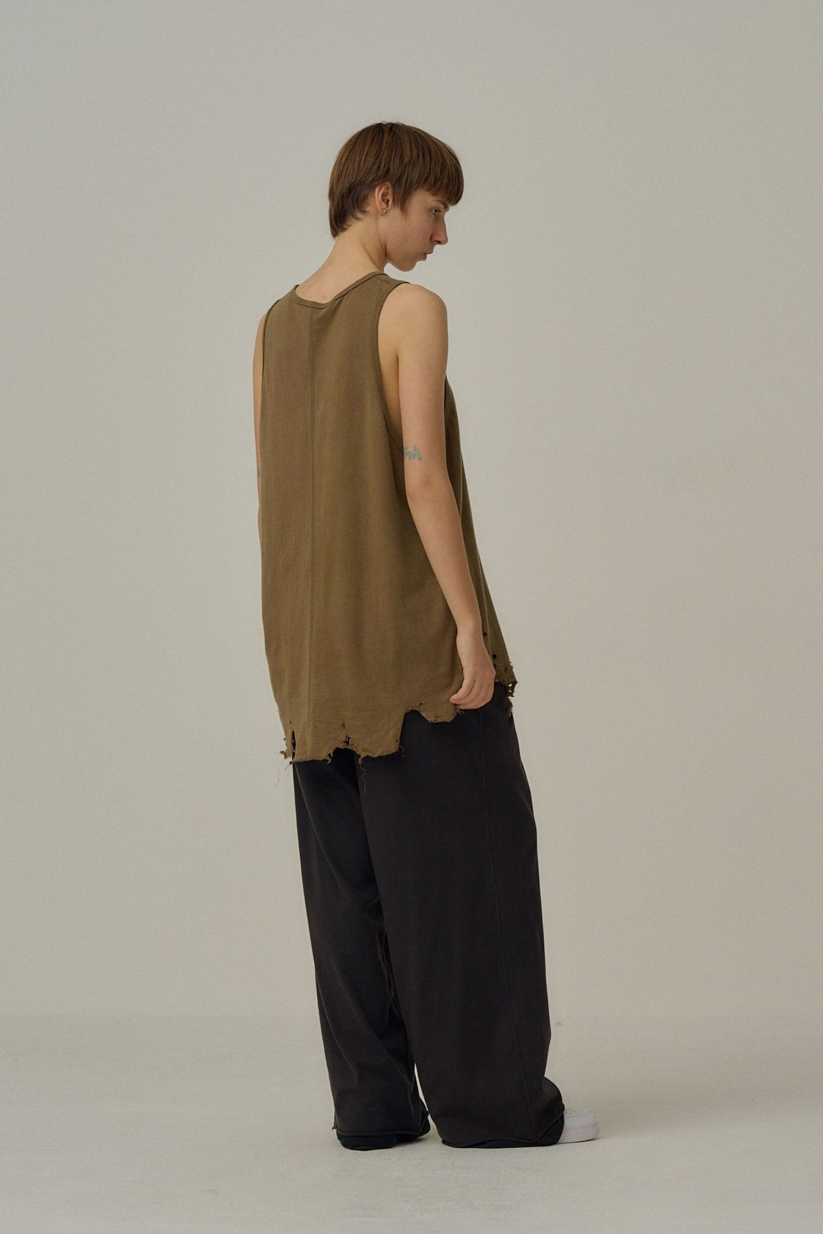 DAMAGE TANK TOP | BROWN | タンクトップ