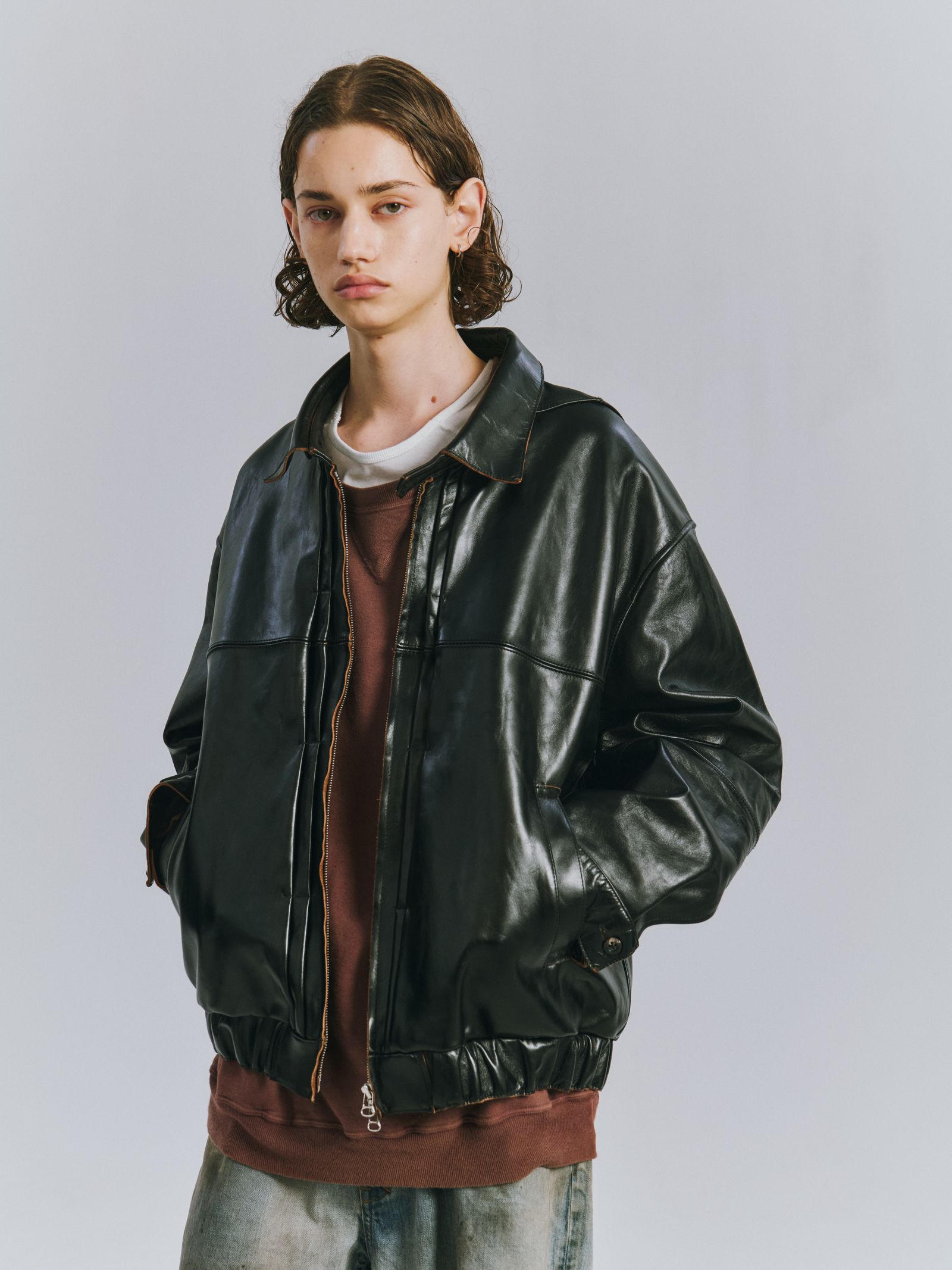 H.L TUCK JACKET | BLACK | レザージャケット