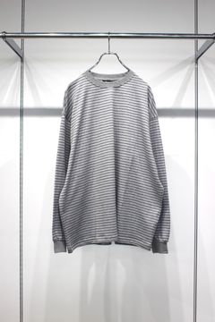 BORDER WIDE L/S T-SHIRT | GRAY | カットソー