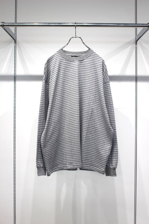 BORDER WIDE L/S T-SHIRT | GRAY | カットソー