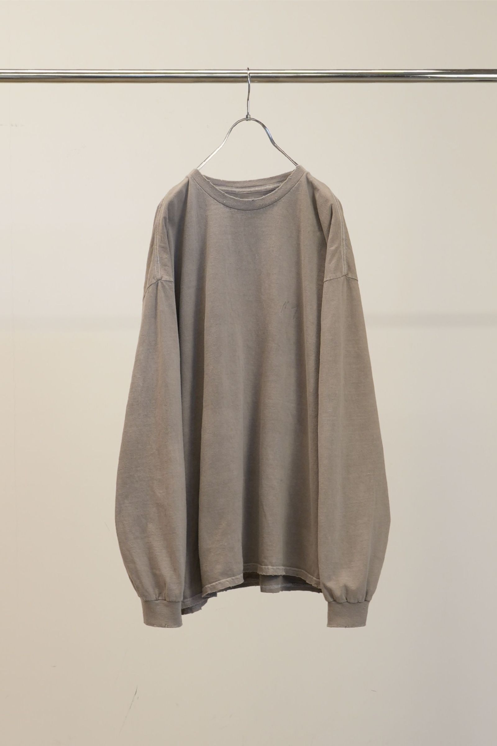 EMBROIDERY DYED LS | GRAY | カットソー