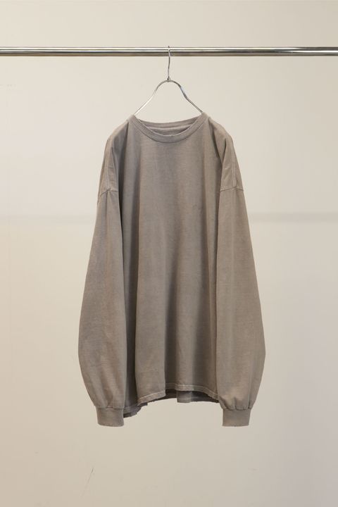EMBROIDERY DYED LS | GRAY | カットソー