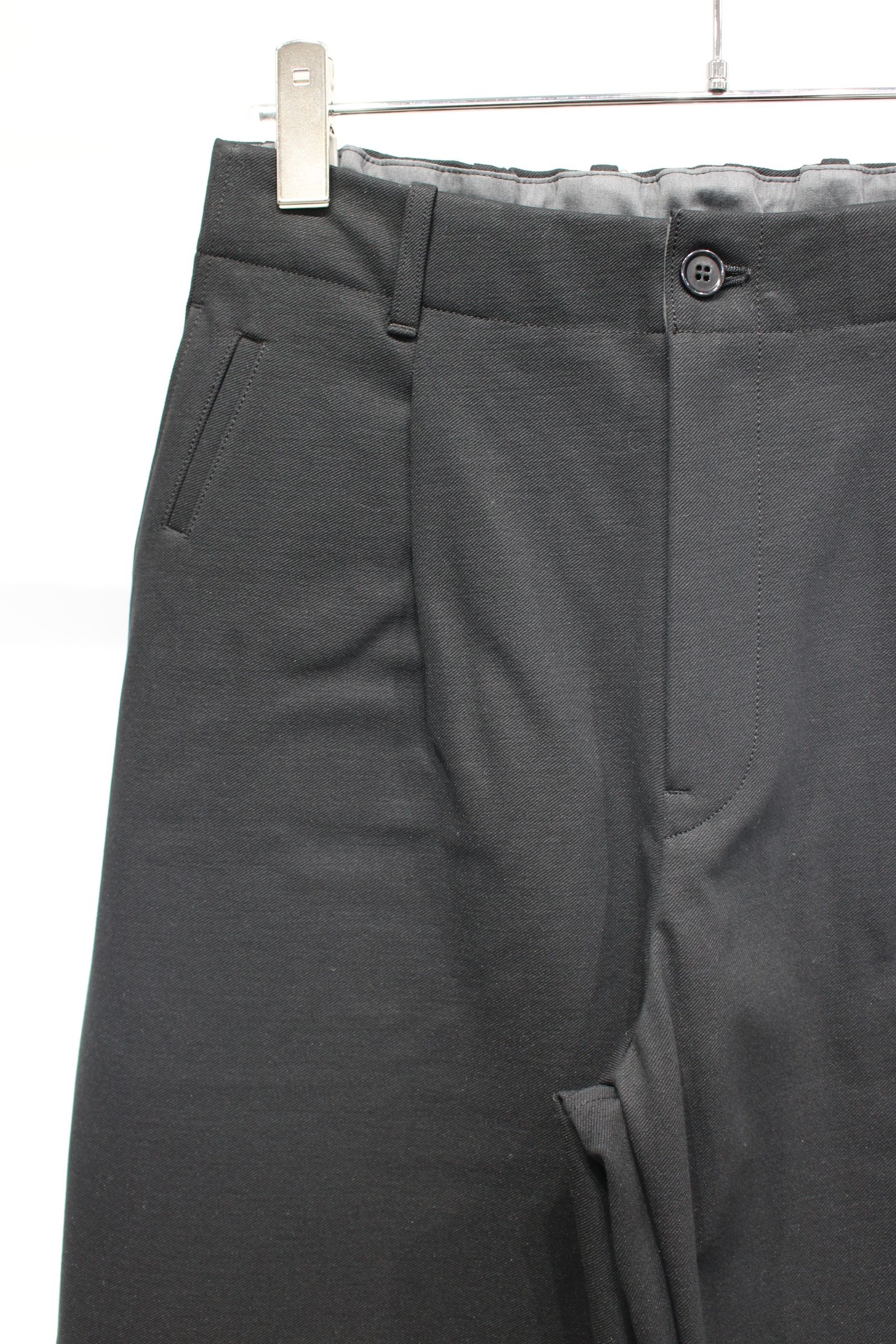 KNIT CHINO-CLOTH PANTS (STRAIGHT) | BLACK | ニットチノパンツ