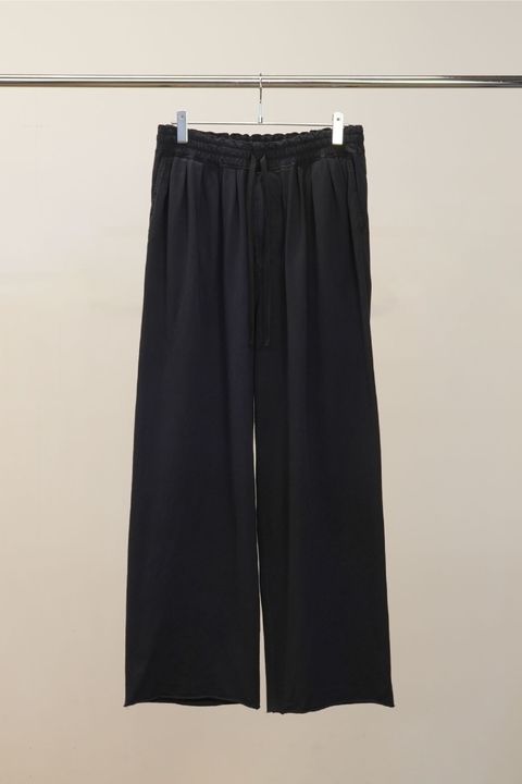 DRAPE WIDE EASY CUT SLACKS | NAVY | スラックス