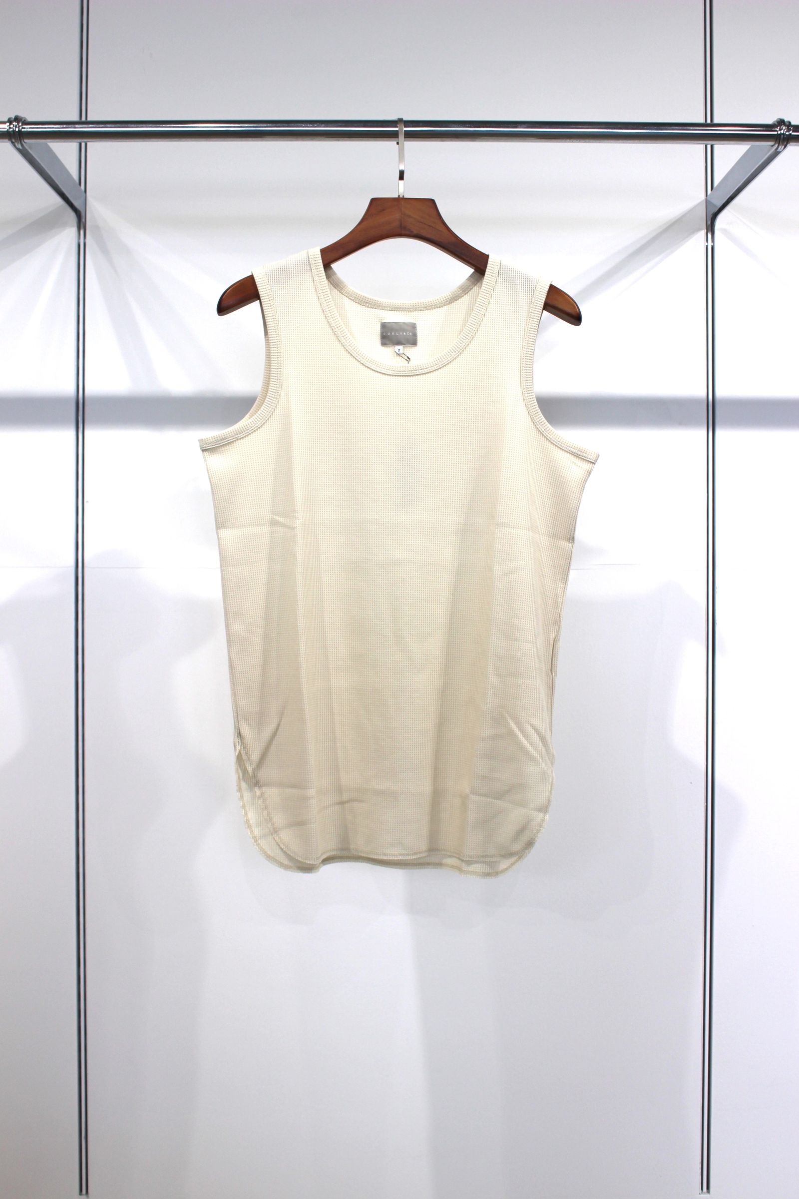 RECYCLED WAFFLE TANK/IVORY