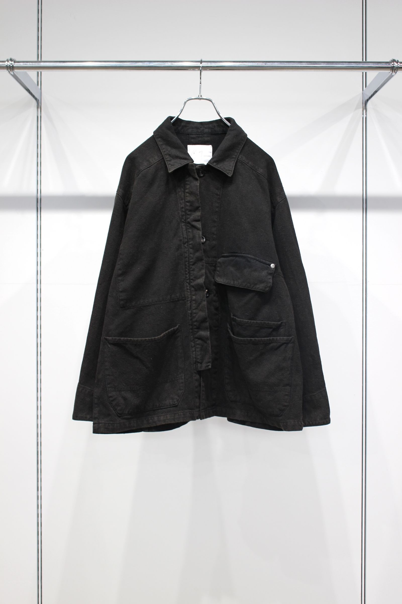 [ラスト1点] C/R DUCK COVERALL JACKET | BLACK | カバーオール