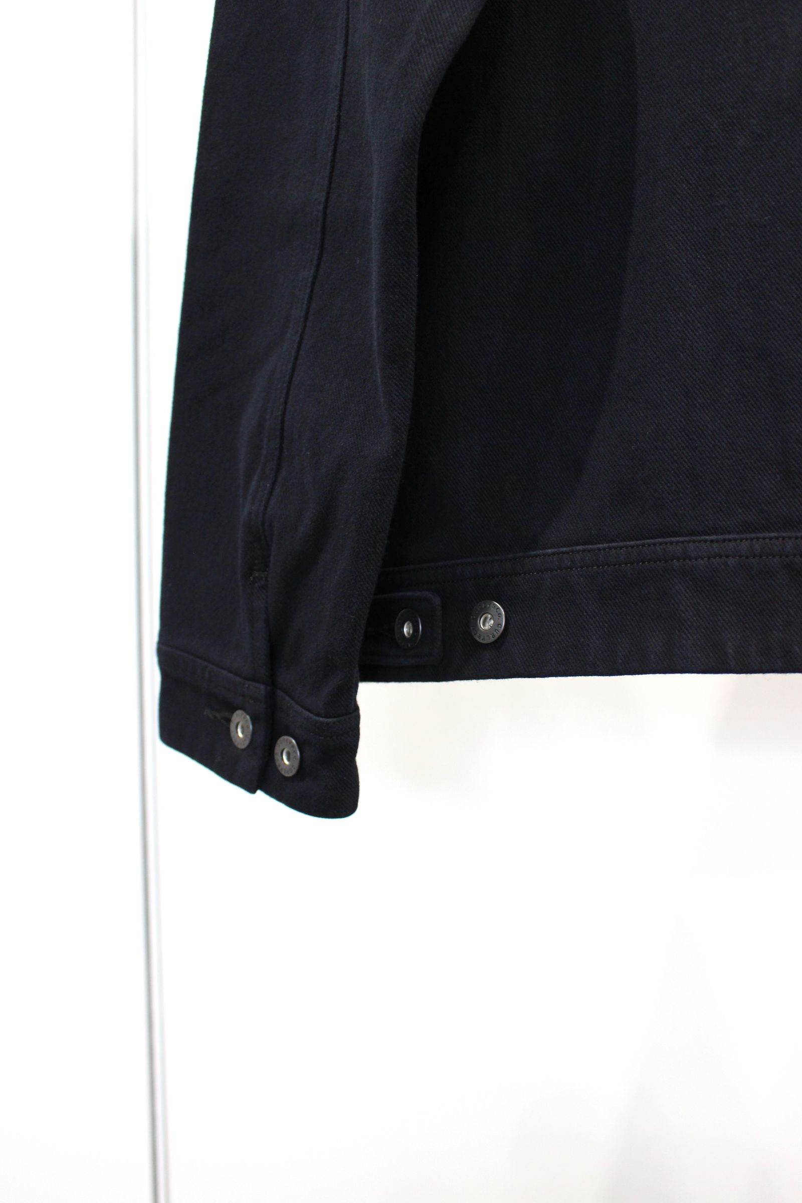 DENIM TRUCKER JACKET -overdyed-/BLACK