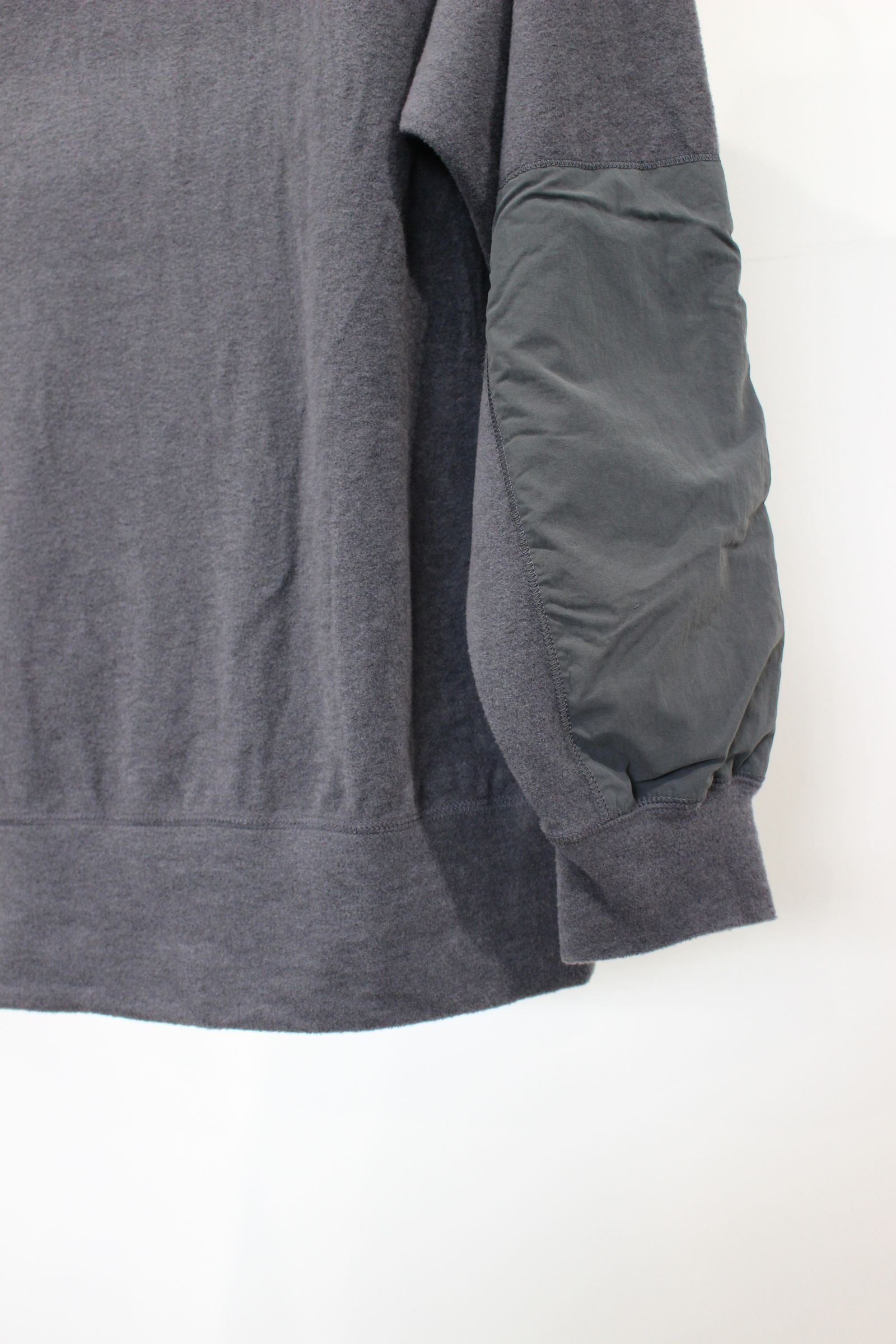 WOOL FLEECE HOODIE/MID GRAY