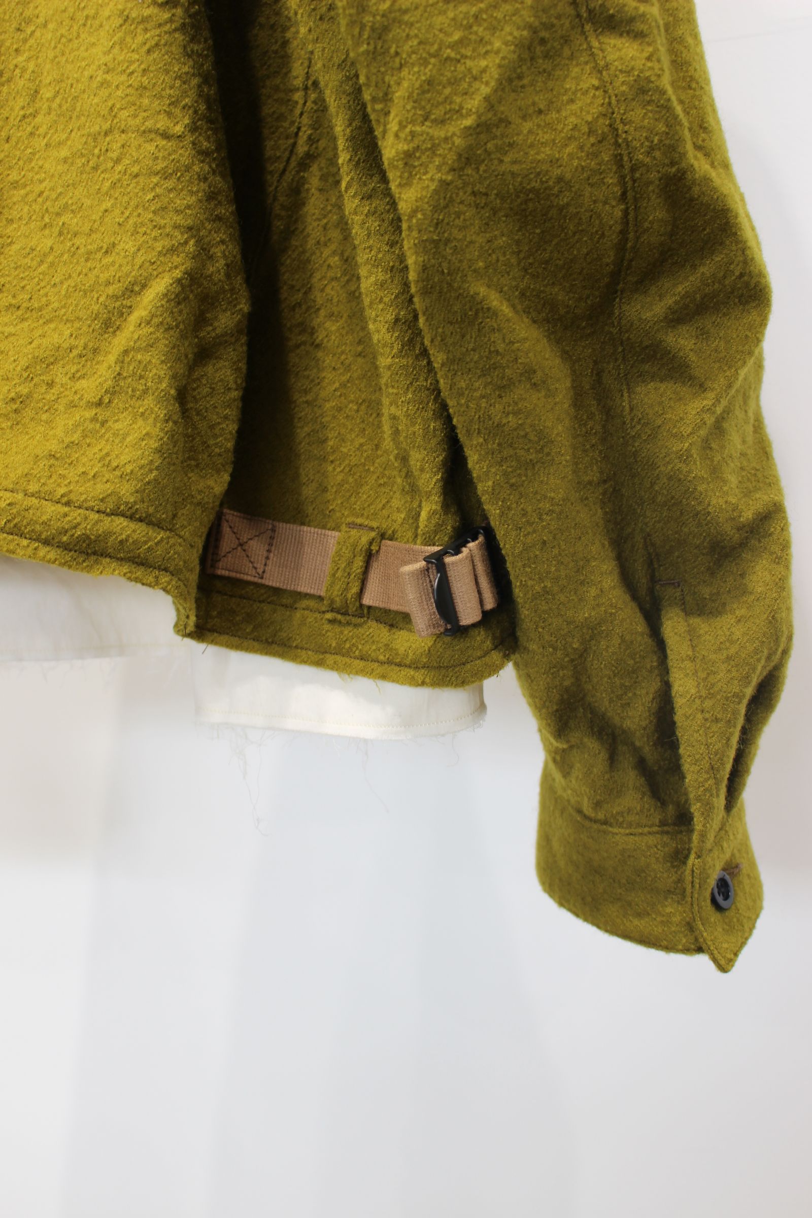 SHRINK WOOL LAYERING JACKET | OLIVE | レイヤリングジャケット
