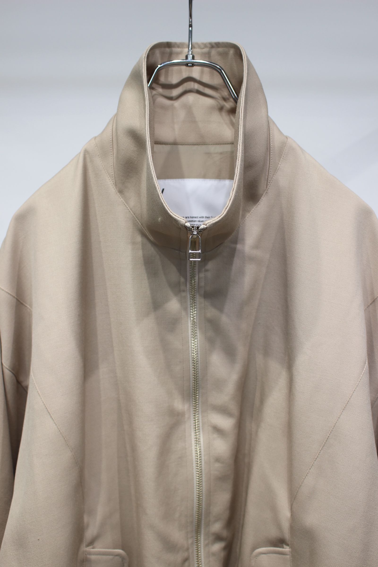 BISHU OLD WOOL GABARDINE Zip Blouson | BEIGE | アウター