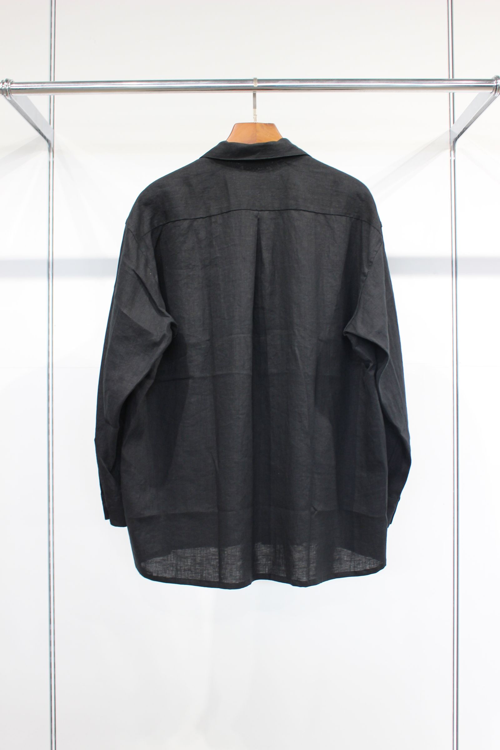 VICTOR L/S WIDE FIT SHIRTS/シャツ/BLACK