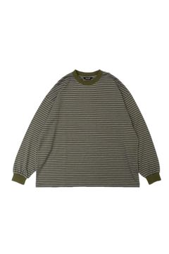 BORDER WIDE L/S T-SHIRT | KHAKI | カットソー