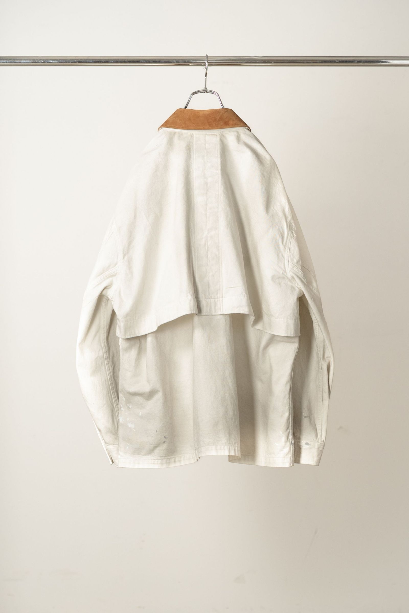 AGING DENIM HALF JACKET | G.WHITE | デニムハーフジャケット