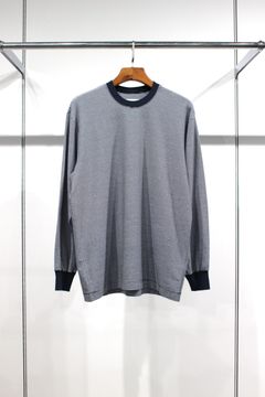 VICTOR L/S BORDER TEE/カットソー/NAVY
