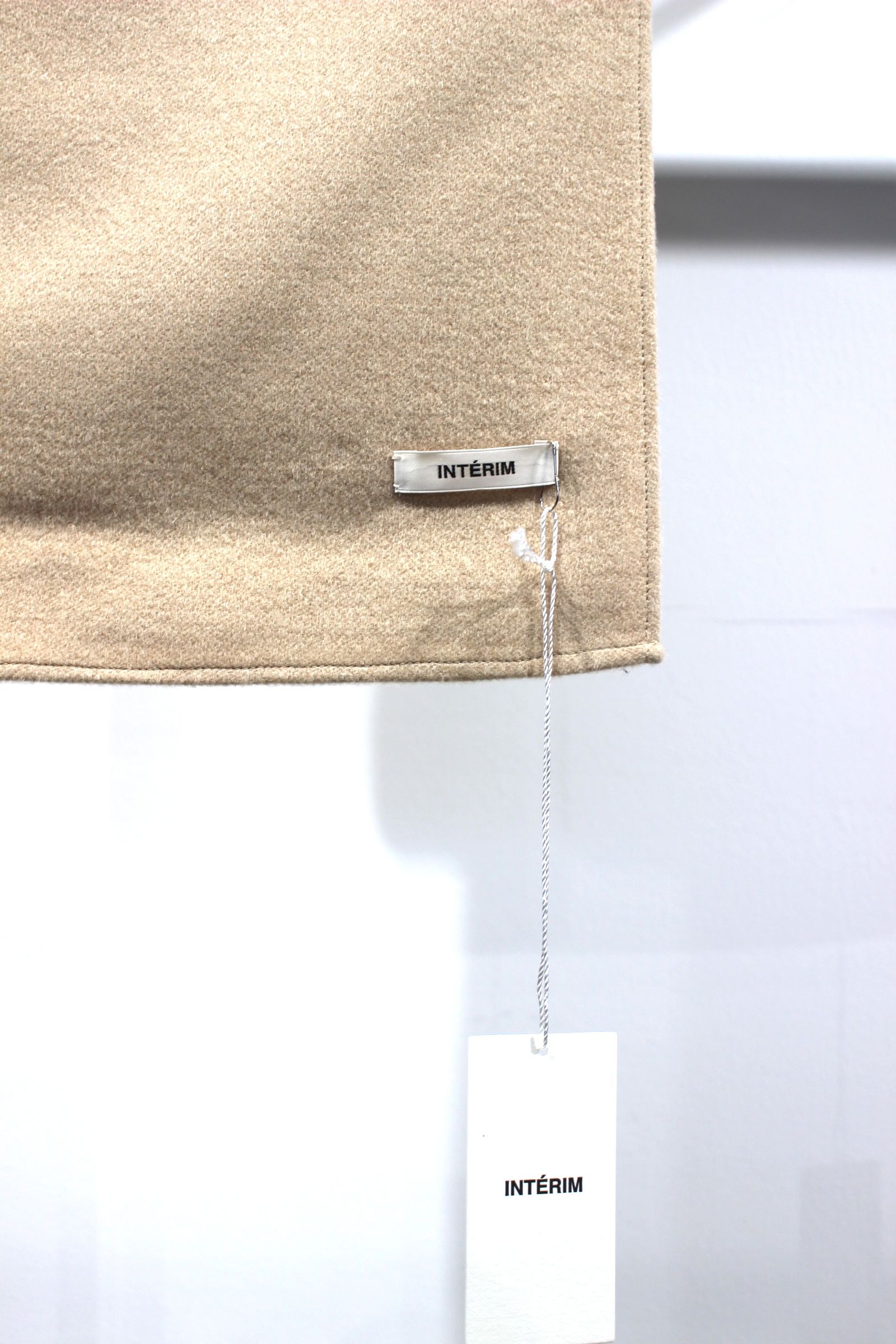 RE-USE LIGHT MELTON CAMEL NARROW STOLE | LIGHT BEIGE | ストール