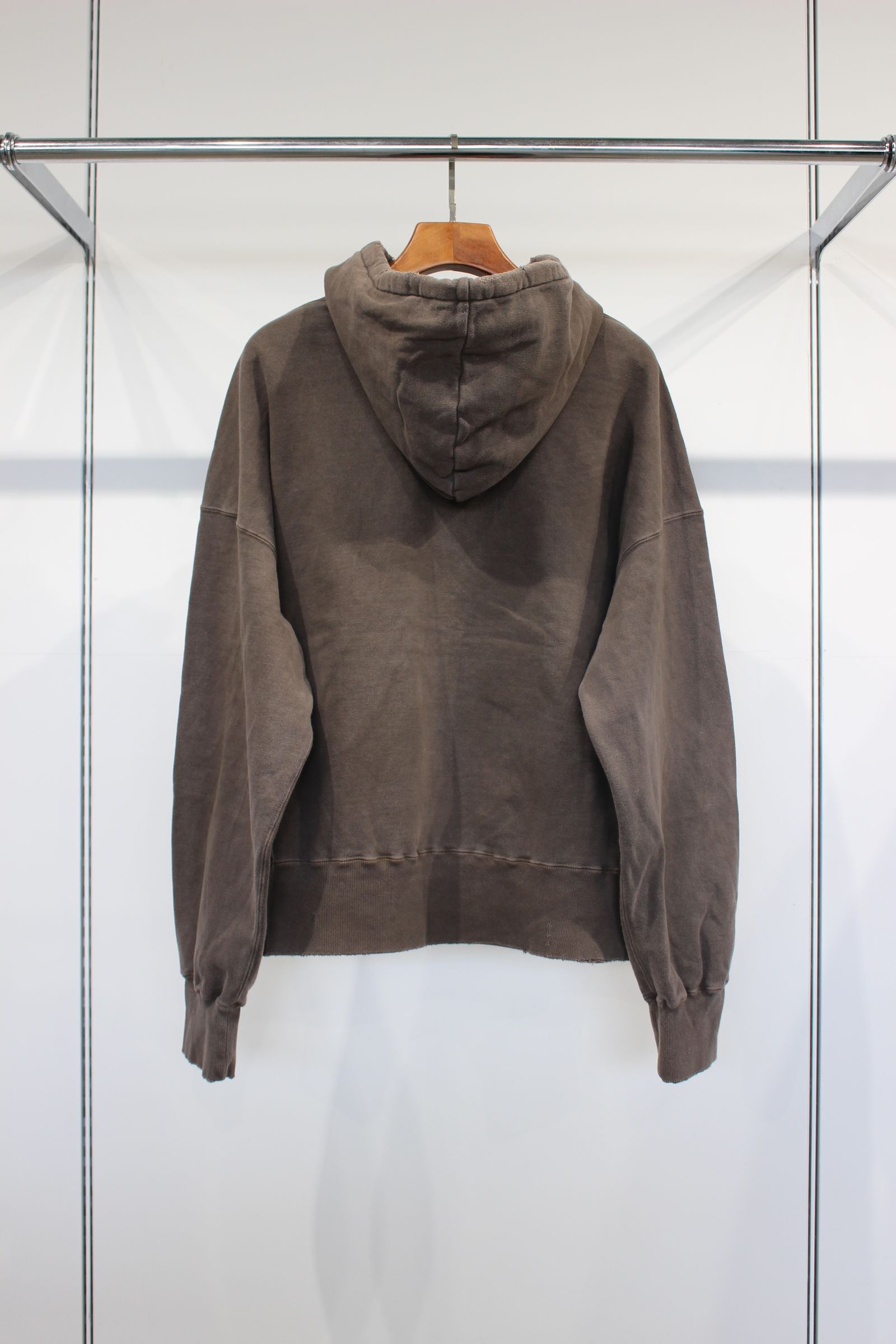 ANCELLM - DYED DAMAGE HOODIE | CHOCOLATE | パーカー | NapsNote