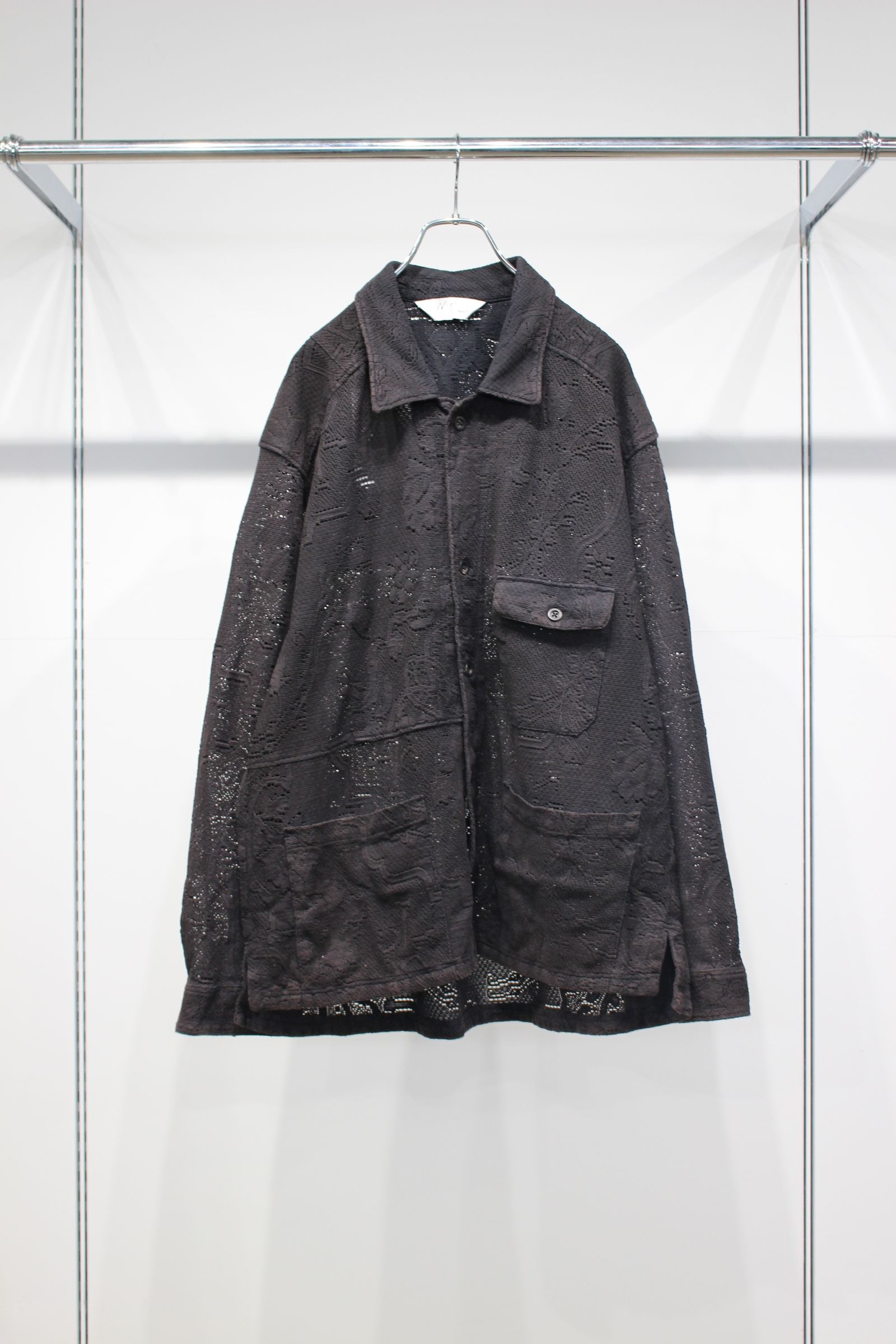AGING LACE WORK SHIRT | BLACK | シャツ