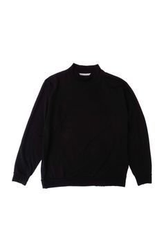 [ラスト1点] WOOL MOCK NECK SWEAT SHIRT | BLACK | カットソー