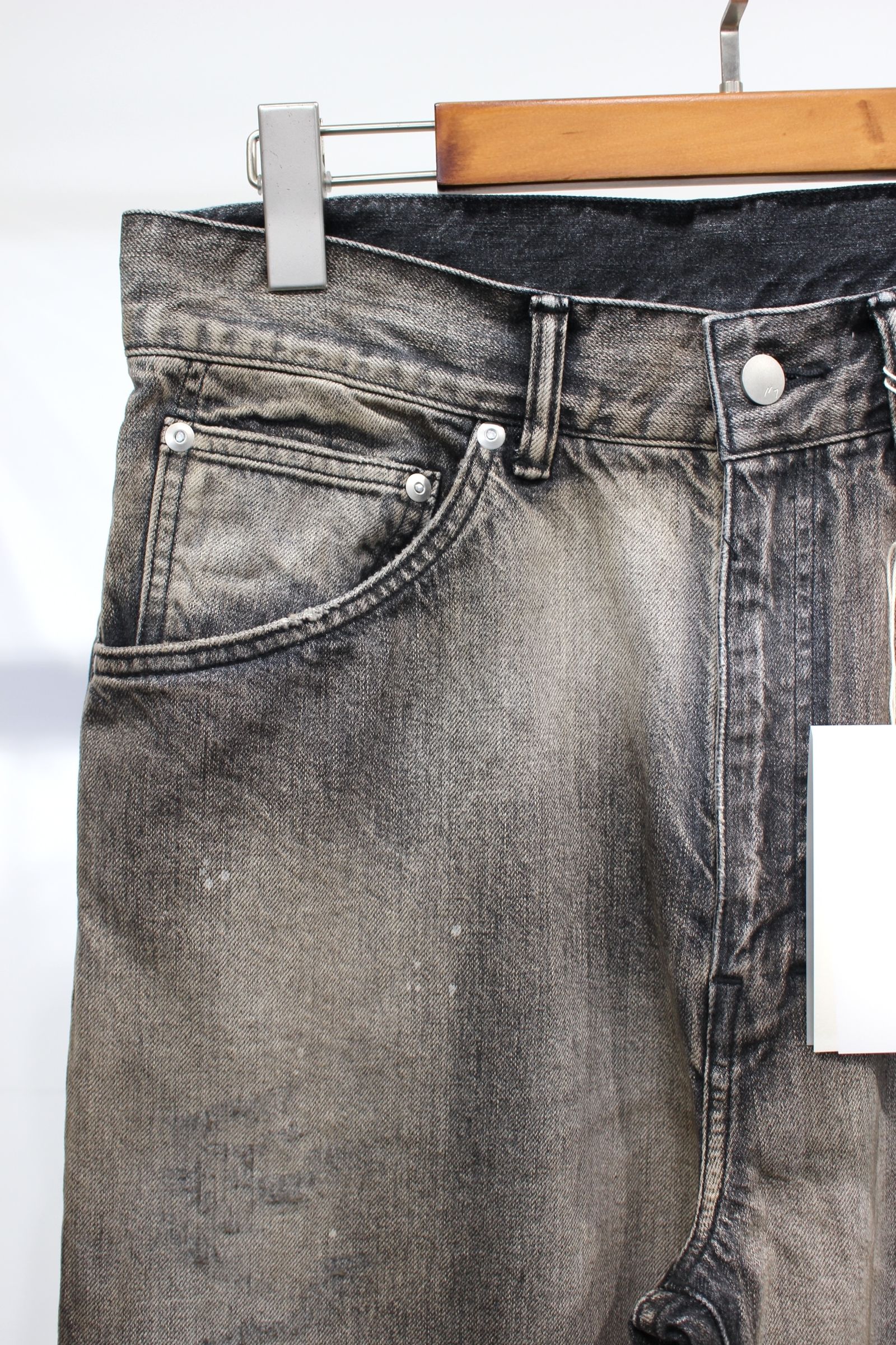 USED STRAIGHT 5P DENIM PANTS | BLACK | デニム