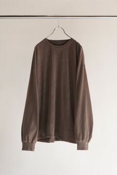 EMBROIDERY DYED LS T-SHIRT（刺繍） | BROWN | カットソー