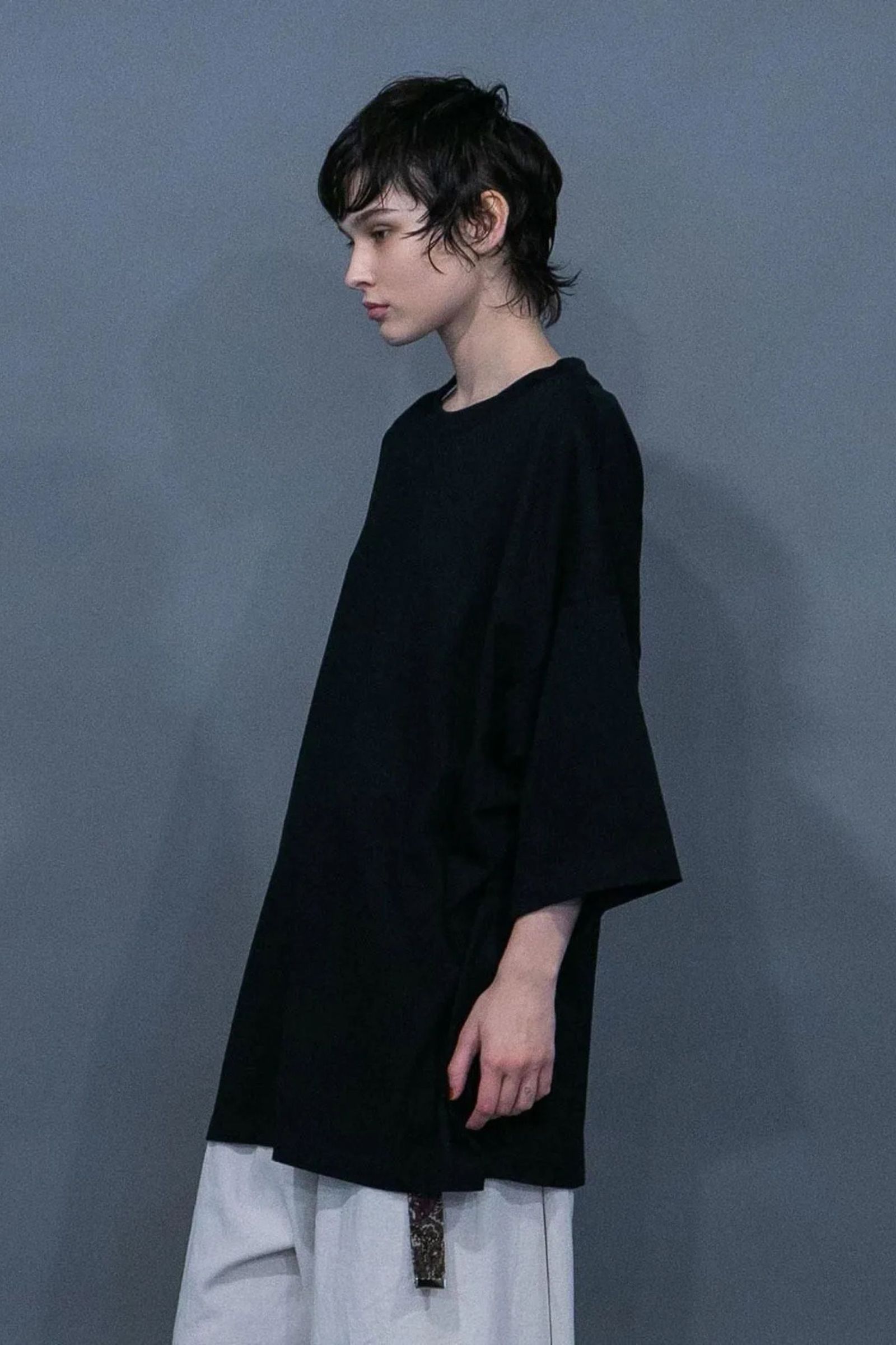 【toma】my beautiful landlet カットソー my beautiful landlet - WAFFLE OVERSIZED T-SHIRT | BLACK