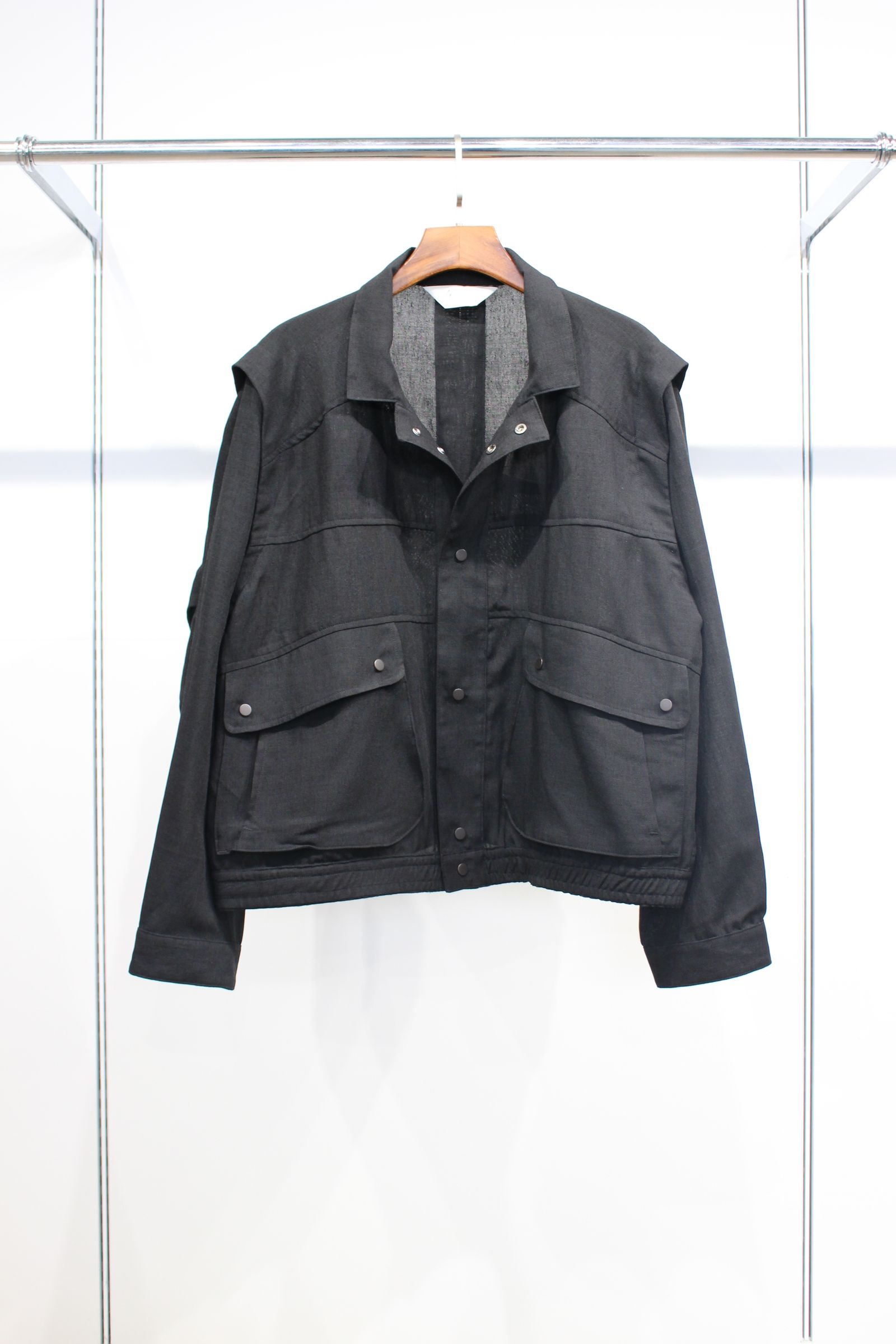 MELANGE SNAP BLOUSON | BLACK | ブルゾン