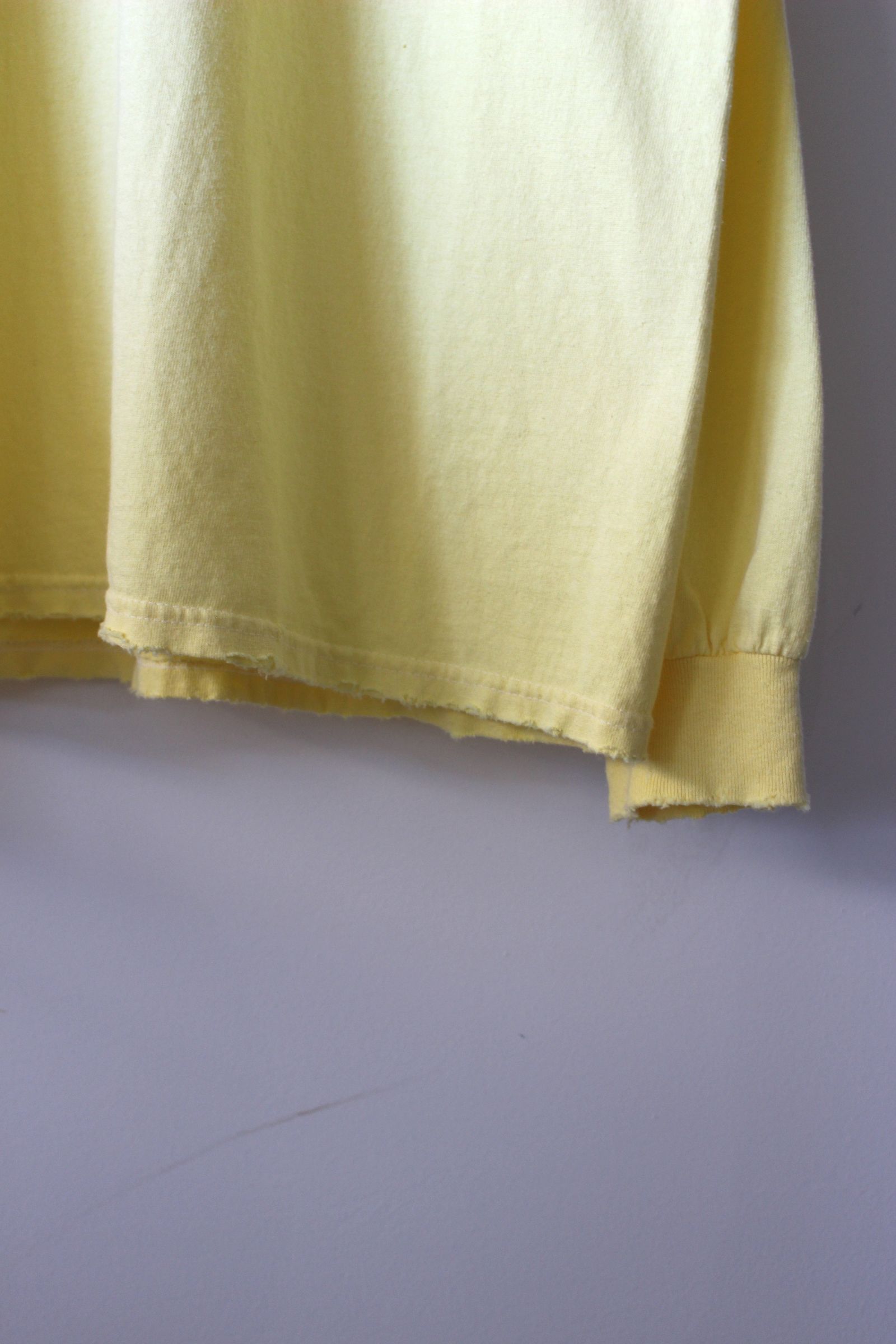 ANCELLM - DYED DAMEGE FLOWER PT LS T-SHIRT/YELLOW | NapsNote