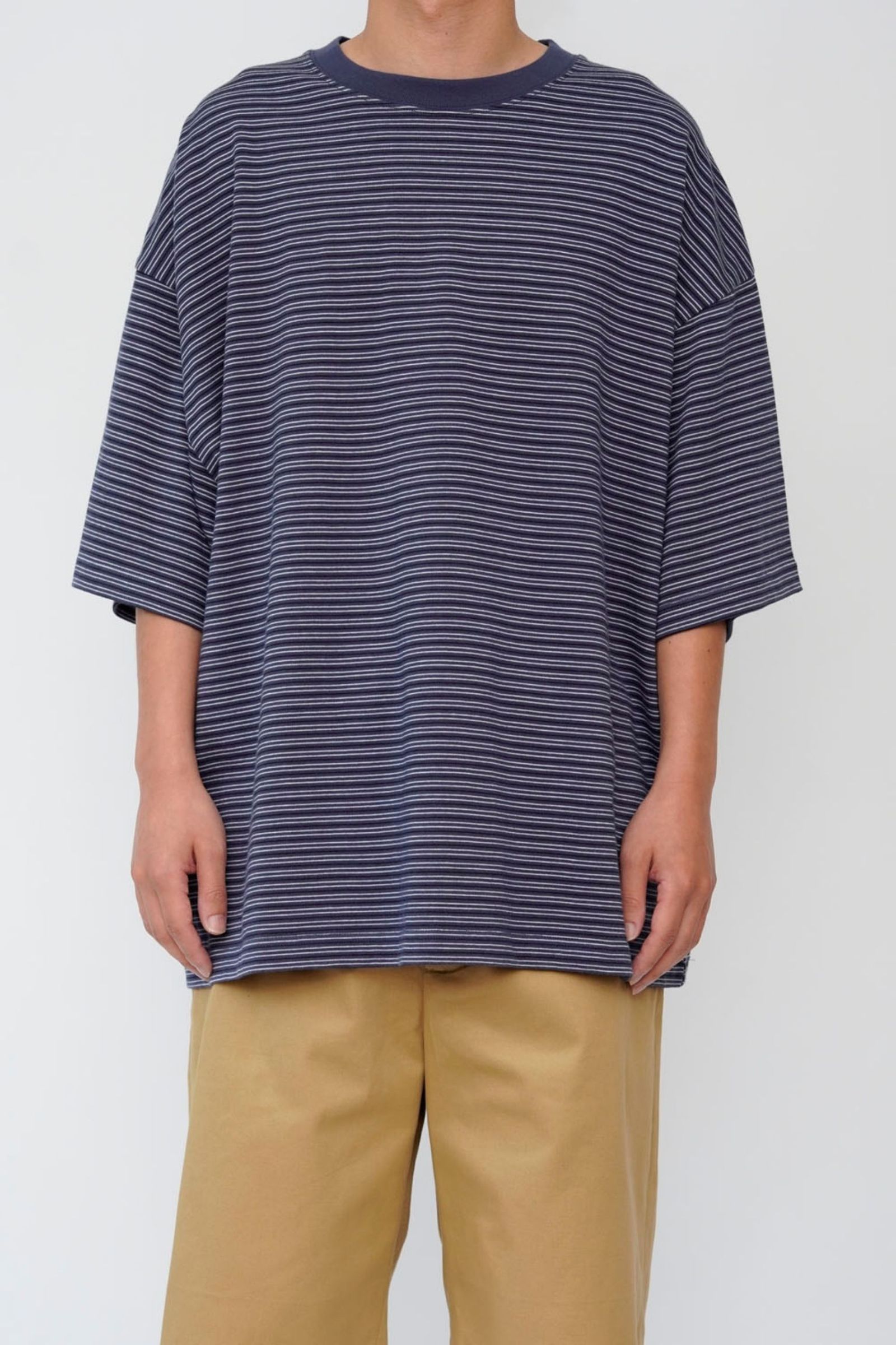 BORDER WIDE S/S T-SHIRT | NAVY | Tシャツ