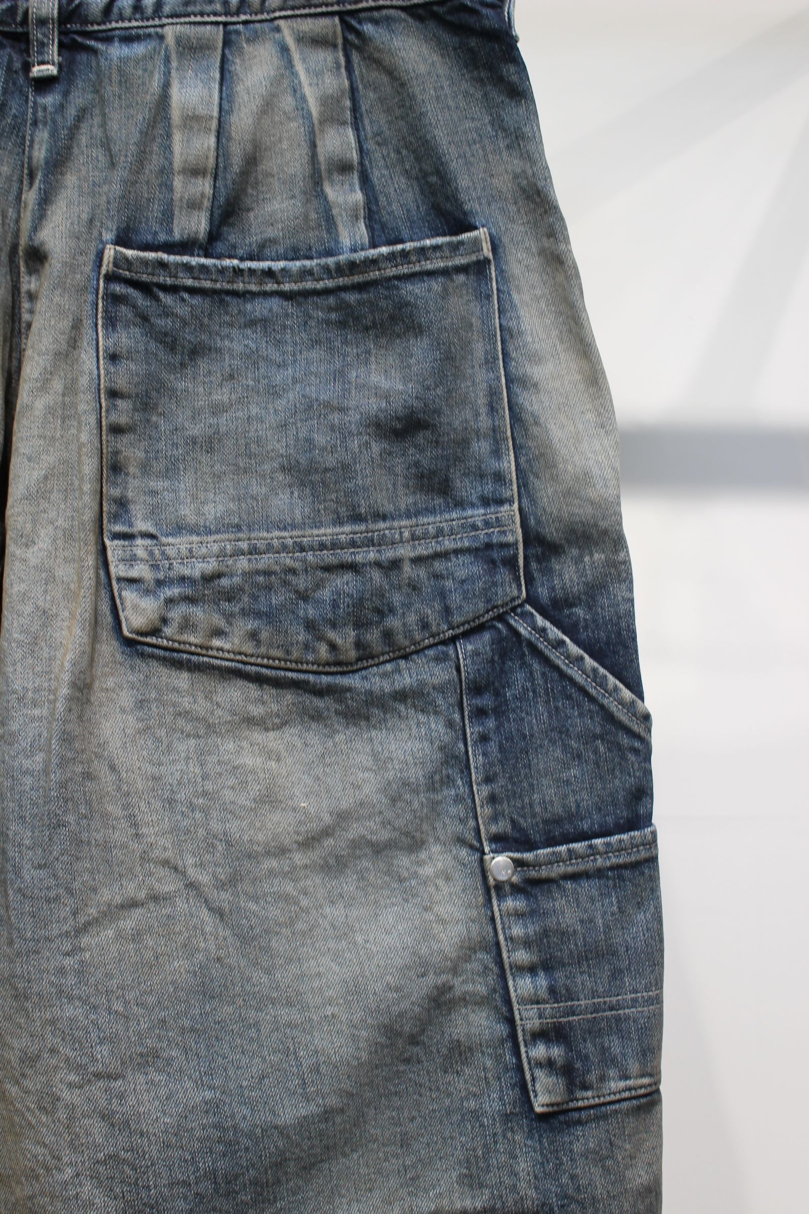 DENIM PAINTER SHORTS | INDIGO | デニムショーツ