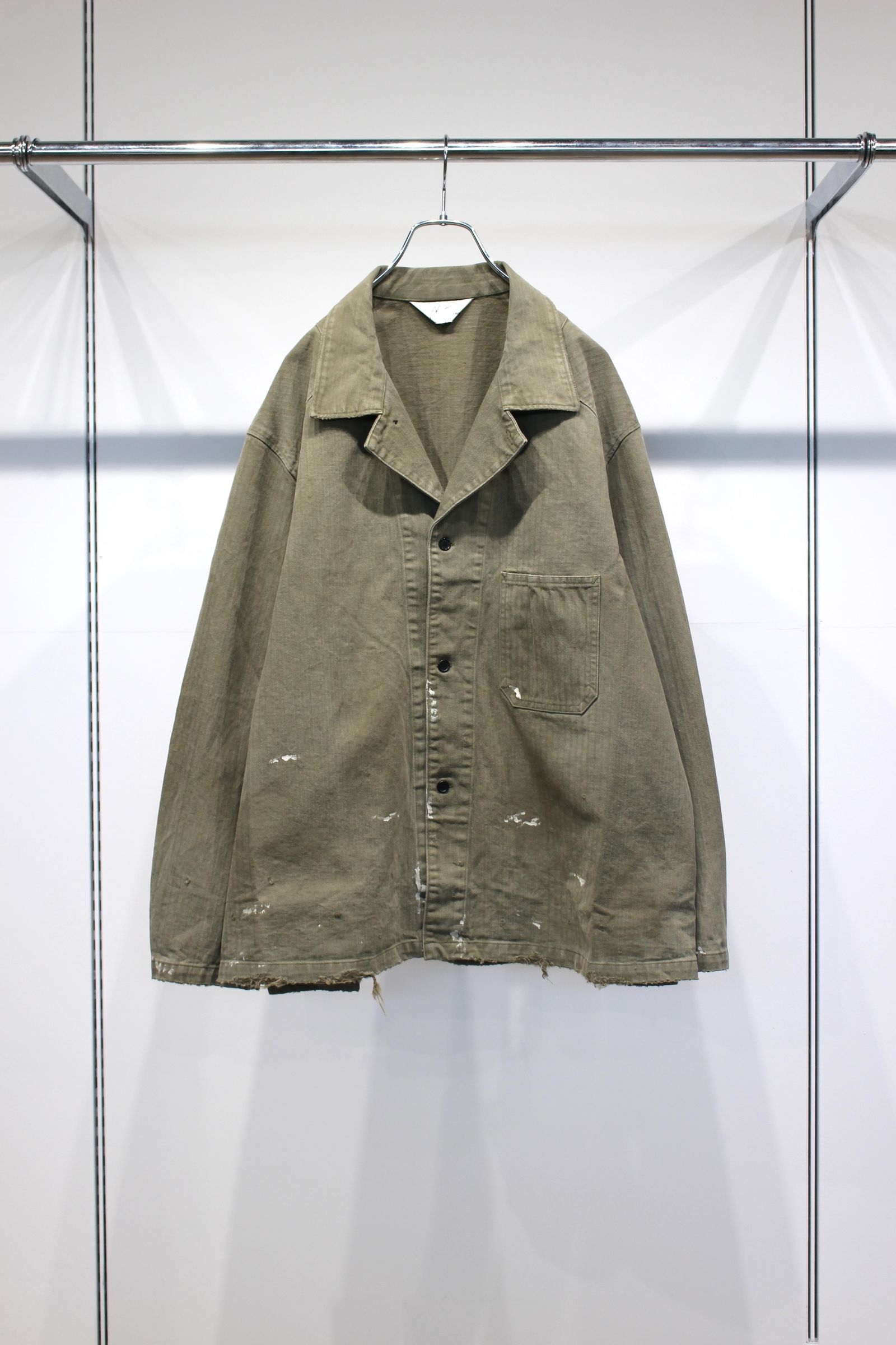 HERRINGBONE WORK SHIRT | M.GREEN | ワークシャツ