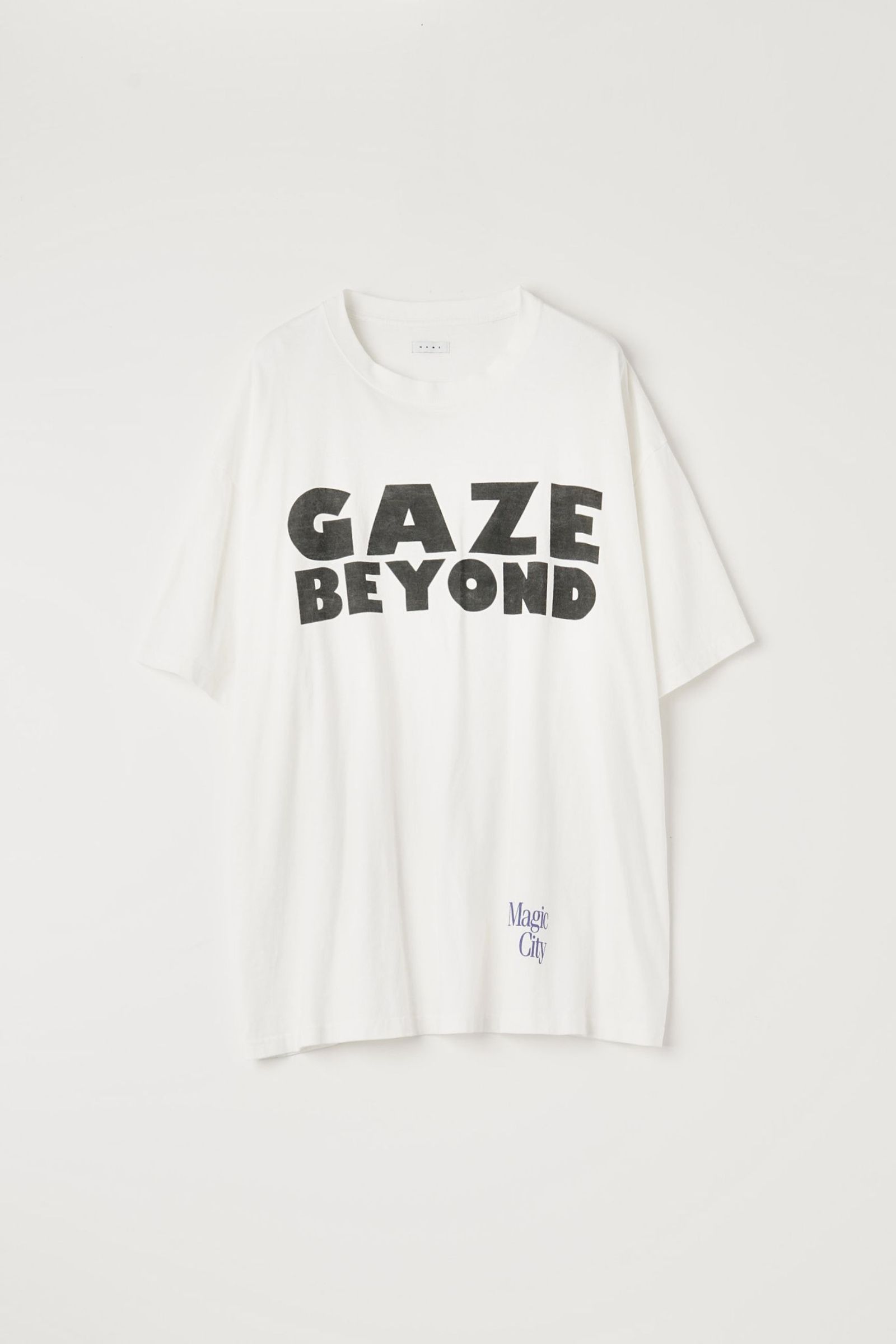 LOOSE FIT PRINT TEE : GAZE BEYOND | WHITE | カットソー