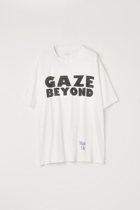 LOOSE FIT PRINT TEE : GAZE BEYOND | WHITE | カットソー