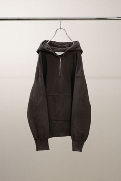 HALF ZIP HOODIE | BLACK | フーディー