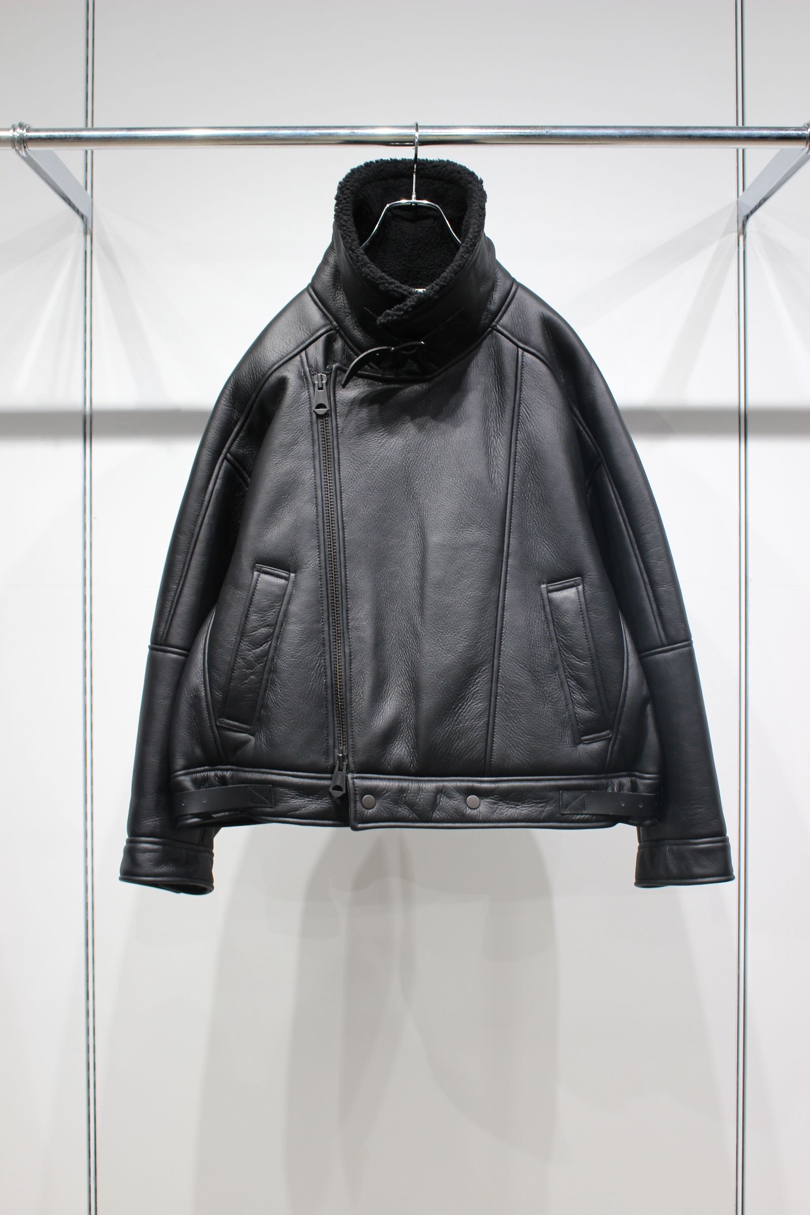 [ラスト1点] MOUTON DOUBLE JACKET | BLACK | ムートンジャケット