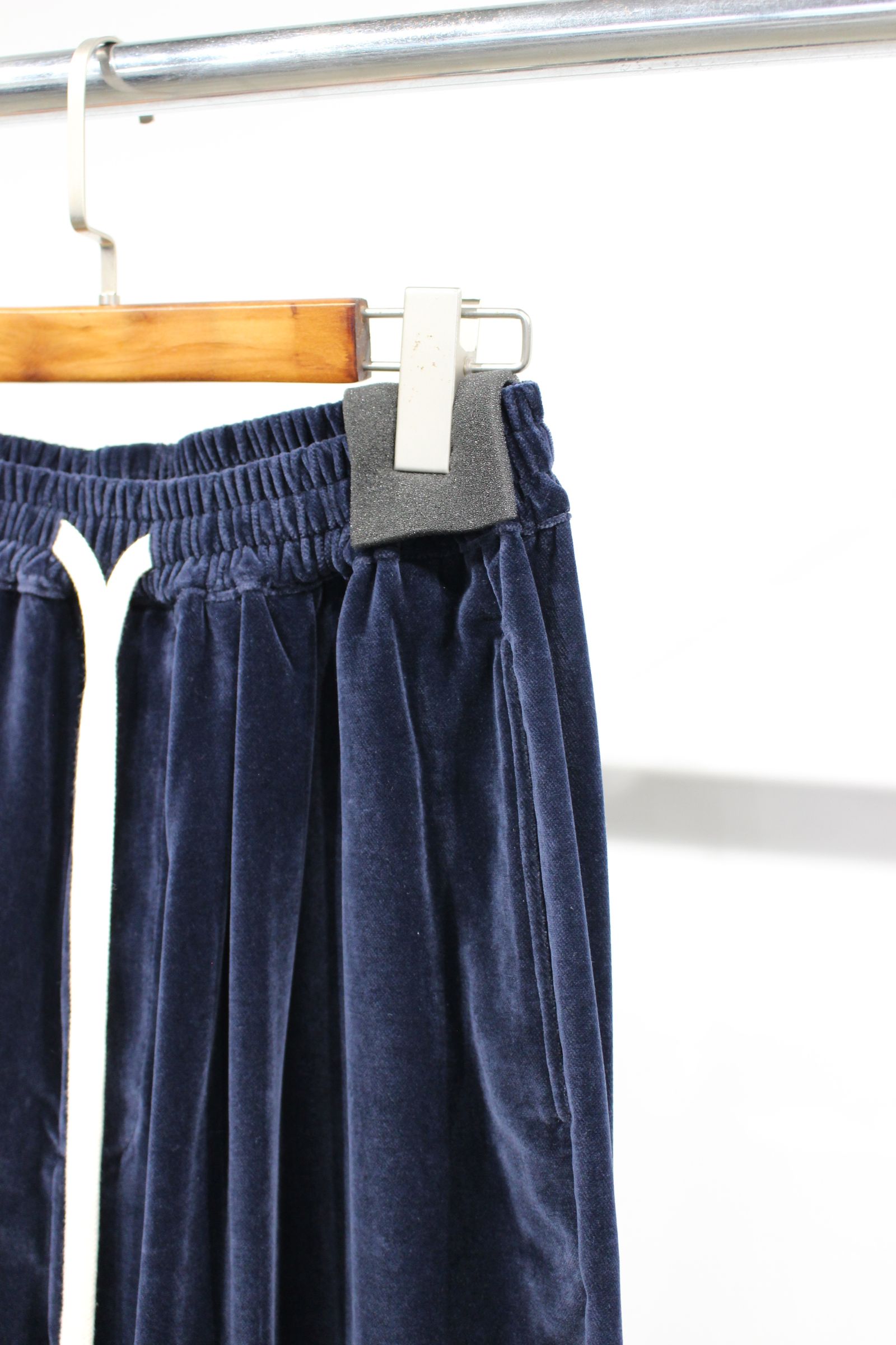 VELVET USED FINISH EASY WIDE PANTS | NAVY | パンツ