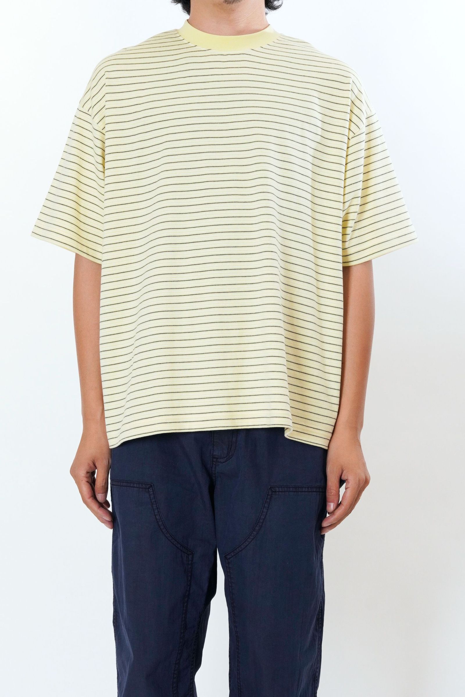 [ラスト1点] BORDER WIDE S/S T-SHIRT | YELLOW | カットソー