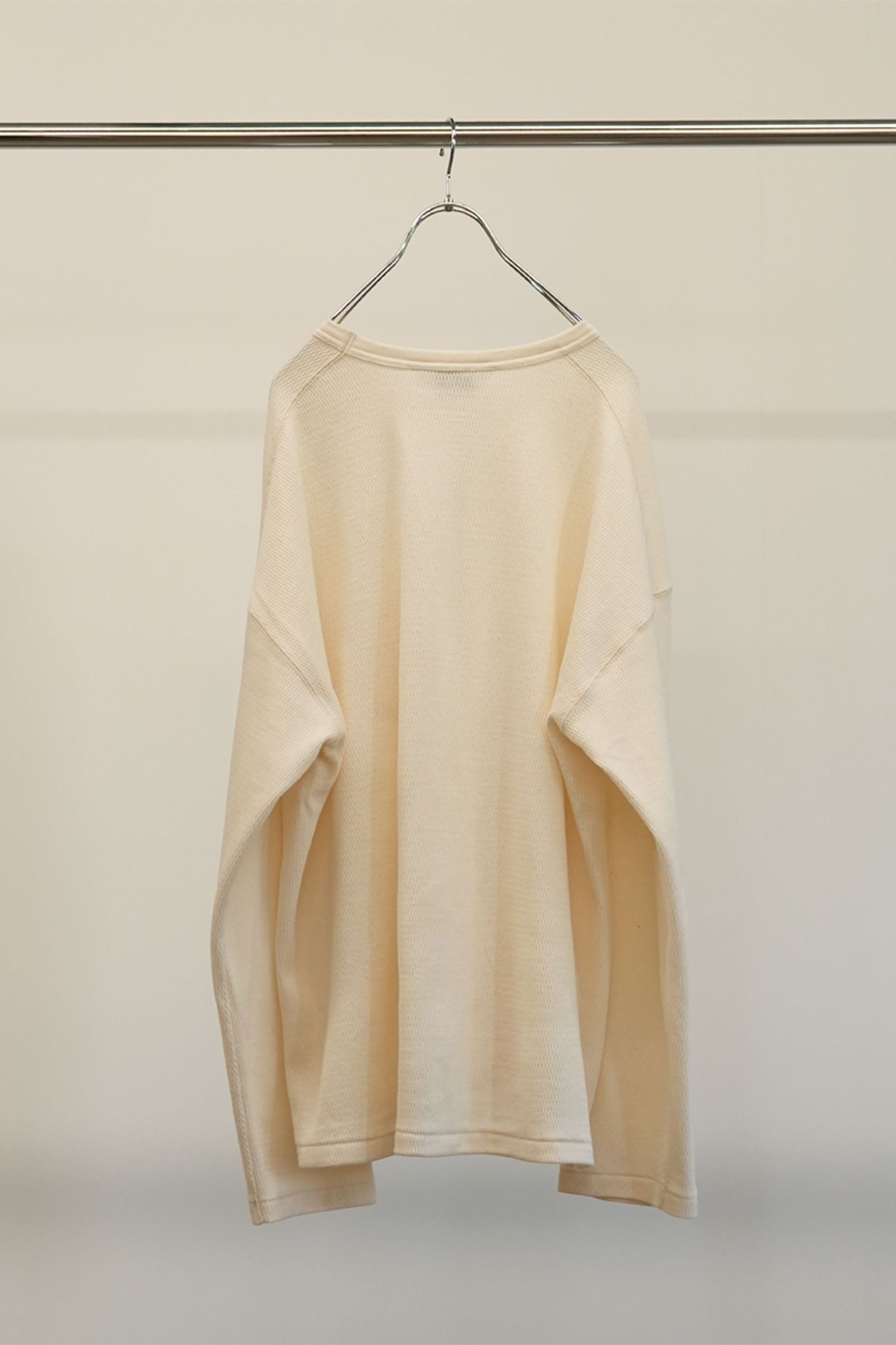 WAFFLE CREW NECK LS T-SHIRT | IVORY | カットソー