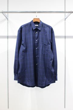 HYPER BIG CHECKED NEW ZEALAND REGULAR COLLAR SHIRT/DRESS BLUE