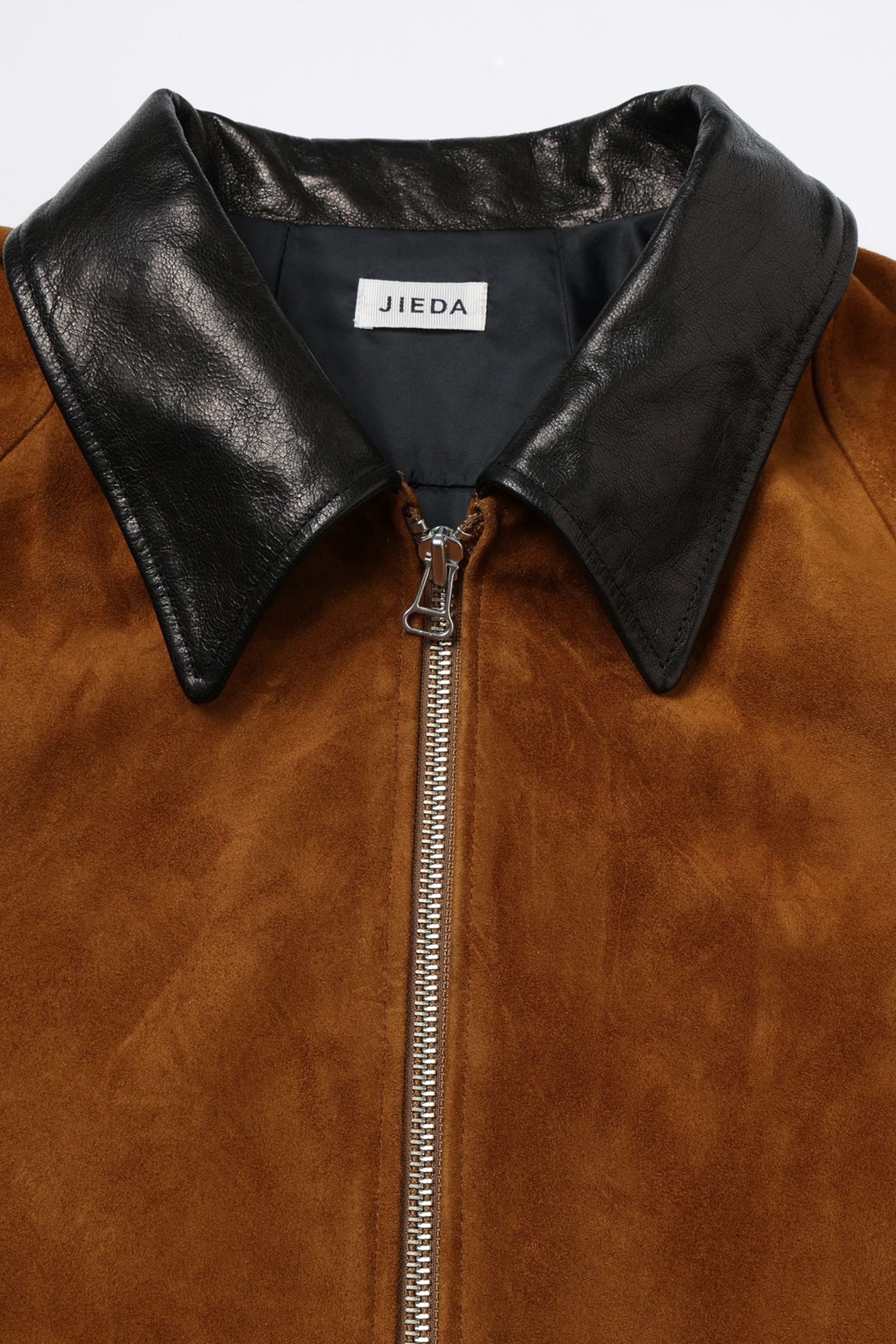 NUBUCK DRAPING LEATHER JACKET | BROWN | レザージャケット