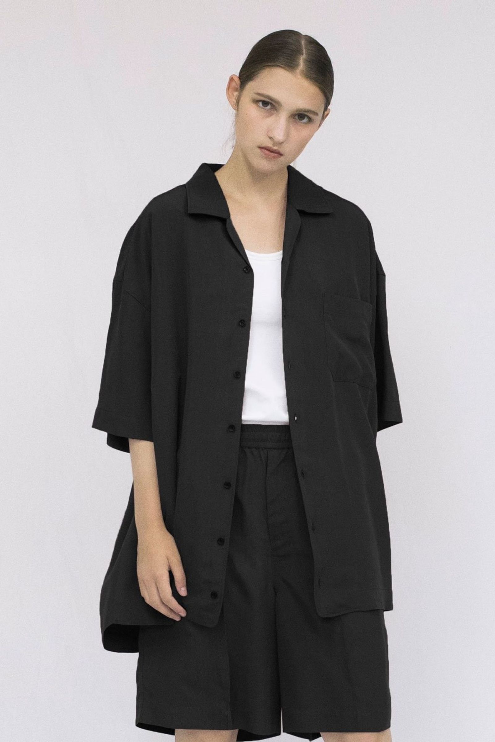 SOFT DRAPE MODAL HALF SLEEVE Shirts/シャツ - 1