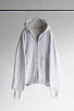 ZIP-UP HOODIE/WHITE