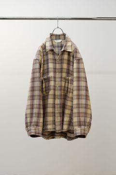 NEL CHECK OVER WORK SHIRT | IVORY | ネルシャツ